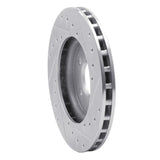 R1 Concepts 1984-1995 Chrysler TC Maserati Front Left Drilled & Slotted Silver Brake Rotor by R1 Concepts 631-40046L