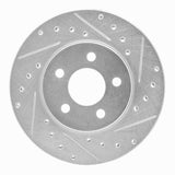 R1 Concepts 1984-1995 Chrysler Imperial Front Right Drilled & Slotted Silver Brake Rotor by R1 Concepts 631-40046R