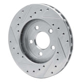 R1 Concepts 1984-1995 Chrysler Imperial Front Right Drilled & Slotted Silver Brake Rotor by R1 Concepts 631-40046R