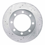 R1 Concepts 1980-1993 Dodge RD200 Front Left Drilled & Slotted Silver Brake Rotor by R1 Concepts 631-40047L