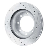 R1 Concepts 1980-1993 Dodge RD200 Front Left Drilled & Slotted Silver Brake Rotor by R1 Concepts 631-40047L