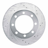 R1 Concepts 1980-1993 Dodge RD200 Front Right Drilled & Slotted Silver Brake Rotor by R1 Concepts 631-40047R