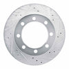 R1 Concepts 1980-1993 Dodge RD200 Front Right Drilled & Slotted Silver Brake Rotor