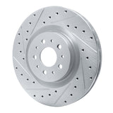 Dynamic Friction 2015-2022 Ram ProMaster City Front Left Drilled & Slotted Silver Brake Rotor by Dynamic Friction Company 631-40049L