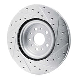 Dynamic Friction 2015-2022 Ram ProMaster City Front Left Drilled & Slotted Silver Brake Rotor by Dynamic Friction Company 631-40049L