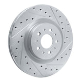 Dynamic Friction 2015-2022 Ram ProMaster City Front Right Drilled & Slotted Silver Brake Rotor by Dynamic Friction Company 631-40049R