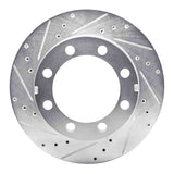 R1 Concepts 1977-1993 Chevrolet K30 Front Left Drilled & Slotted Silver Brake Rotor by R1 Concepts 631-40051L