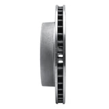 R1 Concepts 1973-1993 Dodge RM300 Front Left Drilled & Slotted Silver Brake Rotor