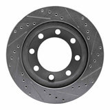 R1 Concepts 1971-1997 Dodge B300 Van (71-74) / B300 (75-80) Front Left Drilled & Slotted Silver Brake Rotor by R1 Concepts 631-40056L