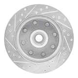 R1 Concepts 1978-1997 Dodge B200 / B200 Van / B250 Front Right Drilled & Slotted Silver Brake Rotor