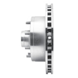 R1 Concepts 1978-1997 Dodge B200 / B200 Van / B250 Front Right Drilled & Slotted Silver Brake Rotor
