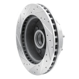 R1 Concepts 1978-1997 Dodge B200 / B200 Van / B250 Front Right Drilled & Slotted Silver Brake Rotor