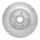 R1 Concepts 1987-1990 Dodge Dakota RWD Front Right Drilled & Slotted Silver Brake Rotor by R1 Concepts RNC-631-40065R