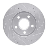 R1 Concepts 1987-1990 Chrysler Town & Country Front Left Drilled & Slotted Silver Brake Rotor by R1 Concepts 631-40066L