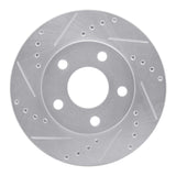 R1 Concepts 1987-1990 Chrysler Town & Country Front Left Drilled & Slotted Silver Brake Rotor by R1 Concepts 631-40066L