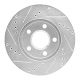 R1 Concepts 1987-1990 Chrysler Town & Country Front Right Drilled & Slotted Silver Brake Rotor by R1 Concepts 631-40066R