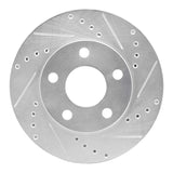 R1 Concepts 1987-1990 Chrysler Town & Country Front Right Drilled & Slotted Silver Brake Rotor by R1 Concepts 631-40066R