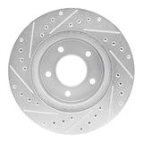 R1 Concepts 1987-1990 Dodge Dakota 4WD Front Left Drilled & Slotted Silver Brake Rotor by R1 Concepts 631-40067L