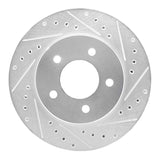 R1 Concepts 1987-1990 Dodge Dakota 4WD Front Left Drilled & Slotted Silver Brake Rotor by R1 Concepts 631-40067L
