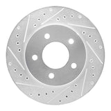 R1 Concepts 1987-1990 Dodge Dakota 4WD Front Right Drilled & Slotted Silver Brake Rotor by R1 Concepts 631-40067R