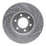 R1 Concepts 1991-1996 Dodge Dakota 4WD Front Left Drilled & Slotted Silver Brake Rotor by R1 Concepts 631-40069L