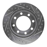 R1 Concepts 1982-1993 Dodge D250 Front Left Drilled & Slotted Silver Brake Rotor by R1 Concepts 631-40072L