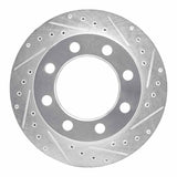 R1 Concepts 1982-1993 Dodge D250 Front Right Drilled & Slotted Silver Brake Rotor by R1 Concepts 631-40072R