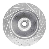 R1 Concepts 1994-1997 Dodge B350 Front Left Drilled & Slotted Silver Brake Rotor by R1 Concepts 631-40075L