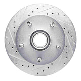R1 Concepts 1994-1999 Dodge Ram 1500 Pickup Front Left Drilled & Slotted Silver Brake Rotor by R1 Concepts 631-40076L