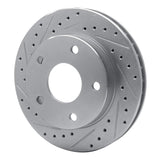R1 Concepts 1994-1999 Dodge RamCharger (Mexico) Front Left Drilled & Slotted Silver Brake Rotor by R1 Concepts 631-40077L