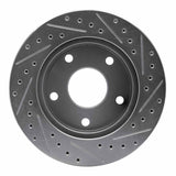 R1 Concepts 1994-1999 Dodge RamCharger (Mexico) Front Left Drilled & Slotted Silver Brake Rotor by R1 Concepts 631-40077L