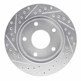 R1 Concepts 94-99 Dodge Ramcharger (Mexico) Front Right Drilled & Slotted Silver Brake Rotor