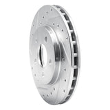 R1 Concepts 1996-2000 Chrysler Town & Country Front Left Drilled & Slotted Silver Brake Rotor by R1 Concepts 631-40080L