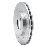 R1 Concepts 1996-2000 Chrysler Town & Country Front Right Drilled & Slotted Silver Brake Rotor by R1 Concepts 631-40080R