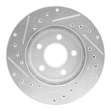 R1 Concepts 1996-2000 Chrysler Town & Country Front Right Drilled & Slotted Silver Brake Rotor by R1 Concepts 631-40080R