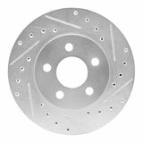 R1 Concepts 1996-2000 Chrysler Town & Country Front Right Drilled & Slotted Silver Brake Rotor by R1 Concepts 631-40080R