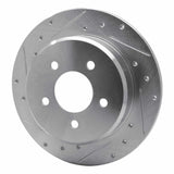 R1 Concepts 1997-2007 Chrysler Town & Country Rear Left Drilled & Slotted Silver Brake Rotor by R1 Concepts 631-40083L