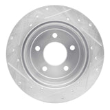 R1 Concepts 1997-2007 Chrysler Town & Country Rear Right Drilled & Slotted Silver Brake Rotor by R1 Concepts 631-40083R