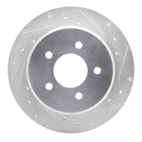 R1 Concepts 1997-2007 Chrysler Town & Country Rear Right Drilled & Slotted Silver Brake Rotor by R1 Concepts 631-40083R