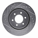R1 Concepts 1997-2002 Dodge Durango Front Right Drilled & Slotted Silver Brake Rotor by R1 Concepts 631-40084R