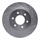R1 Concepts 1997-2002 Dodge Durango Front Right Drilled & Slotted Silver Brake Rotor by R1 Concepts 631-40084R