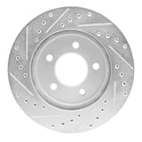 R1 Concepts 1991-2002 Plymouth Prowler Front Right Drilled & Slotted Silver Brake Rotor by R1 Concepts 631-40085R