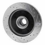 R1 Concepts 1998-2003 Dodge B3500 / B2500 Front Left Drilled & Slotted Silver Brake Rotor by R1 Concepts 631-40086L