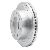 R1 Concepts 1978-1981 Dodge D200 Front Right Drilled & Slotted Silver Brake Rotor