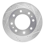 R1 Concepts 1978-1981 Dodge D200 Front Right Drilled & Slotted Silver Brake Rotor