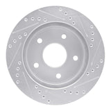 R1 Concepts 2000-2002 Dodge RamCharger (Mexico) Front Left Drilled & Slotted Silver Brake Rotor by R1 Concepts 631-40090L