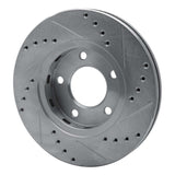 R1 Concepts 2001-2007 Chrysler Voyager Front Left Drilled & Slotted Silver Brake Rotor by R1 Concepts 631-40091L