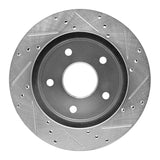 R1 Concepts 2000-2001 Dodge Ram 1500 Pickup Front Left Drilled & Slotted Silver Brake Rotor by R1 Concepts 631-40092L