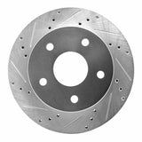 R1 Concepts 2000-2001 Dodge Ram 1500 Pickup Front Left Drilled & Slotted Silver Brake Rotor by R1 Concepts 631-40092L