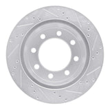 R1 Concepts 2000-2002 Dodge Ram 4000 (Mexico) Rear Left Drilled & Slotted Silver Brake Rotor by R1 Concepts 631-40093L
